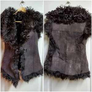 Suede shearling Toscana vest